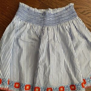 Tory Burch pinstripe embroidered skirt excellent condition.